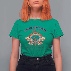 Cicada Invasion Reunion Tour Summer 2024 T Shirt For Women Vintage Broods XIX & XIII Boho Style TS11 Irish Green Print Your Wear