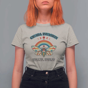 Cicada Invasion Reunion Tour Summer 2024 T Shirt For Women Vintage Broods XIX & XIII Boho Style TS11 Sand Print Your Wear