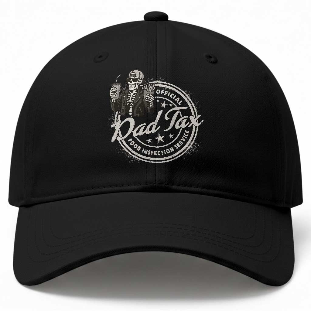 Funny Official Dad Tax Food Inspection Service Baseball Cap Skeleton Fathers Day TS11 Print Your Wear