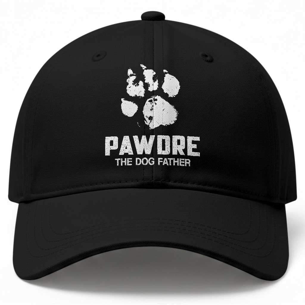 Funny Pawdre The Dog Father Baseball Cap Fur Dad Fathers Day Vintage Paw Prints TS11 Print Your Wear