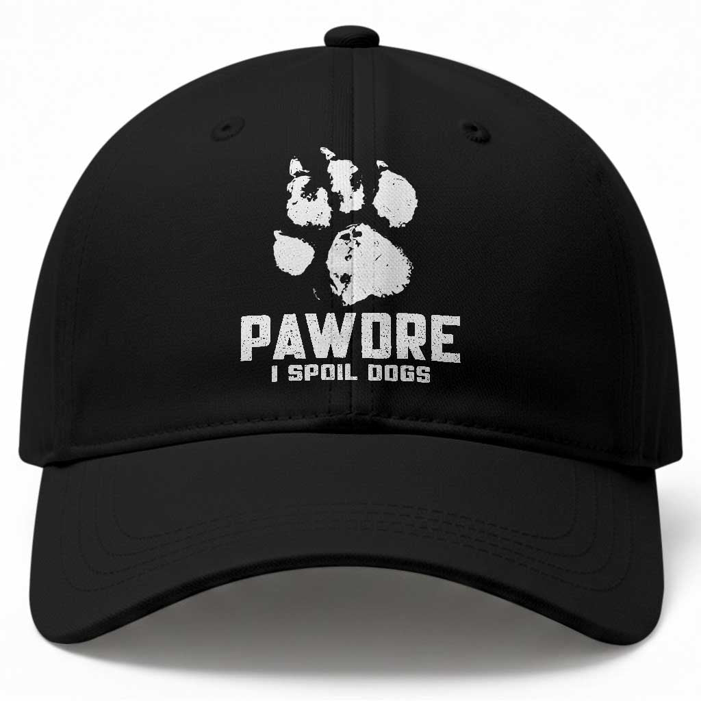 Funny Pawdre I Spoil Dogs Baseball Cap Fur Dad Fathers Day Vintage Paw Prints TS11 Print Your Wear