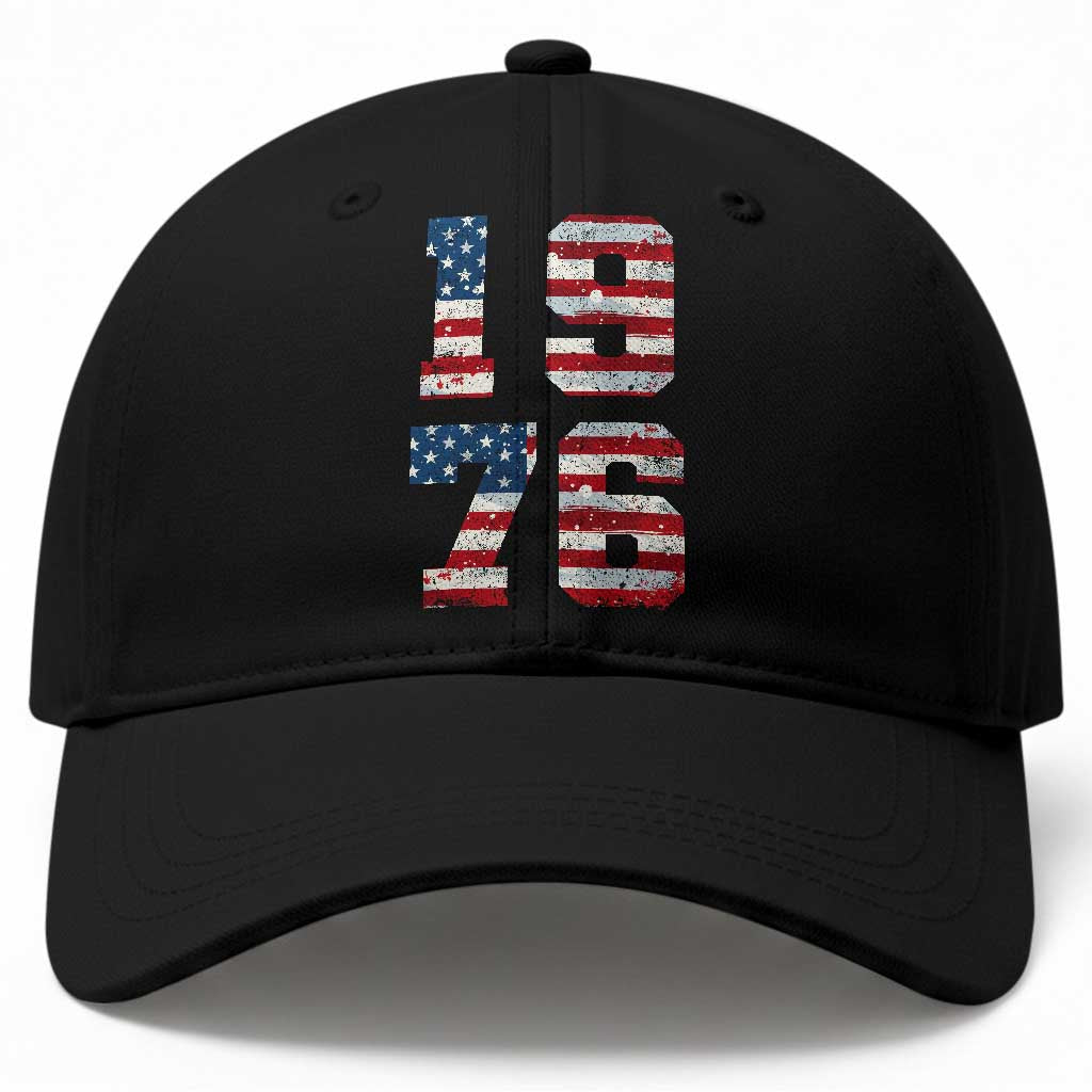 50th Birthday Vintage 1976 American Flag Baseball Cap Gifts For Turning 50
