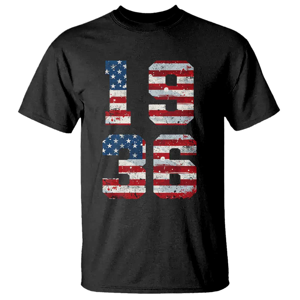 90th Birthday Vintage 1936 American Flag T Shirt Gifts For Turning 90