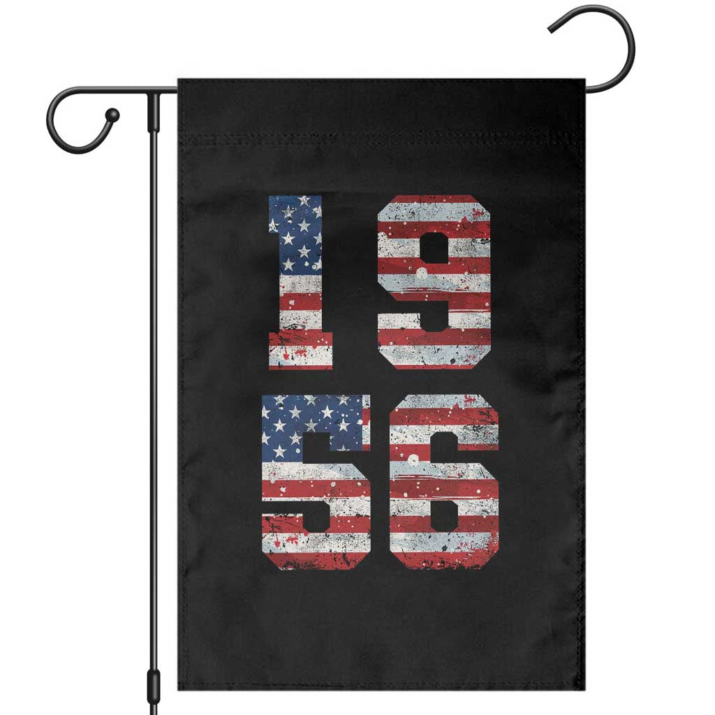 70th Birthday Vintage 1956 American Flag Garden Flag Gifts For Turning 70