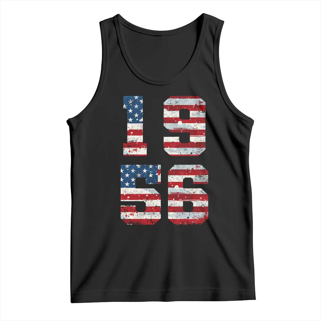 70th Birthday Vintage 1956 American Flag Tank Top Gifts For Turning 70