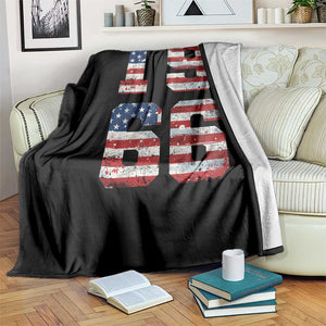60th Birthday Vintage 1966 American Flag Throw Blanket Gifts For Turning 60