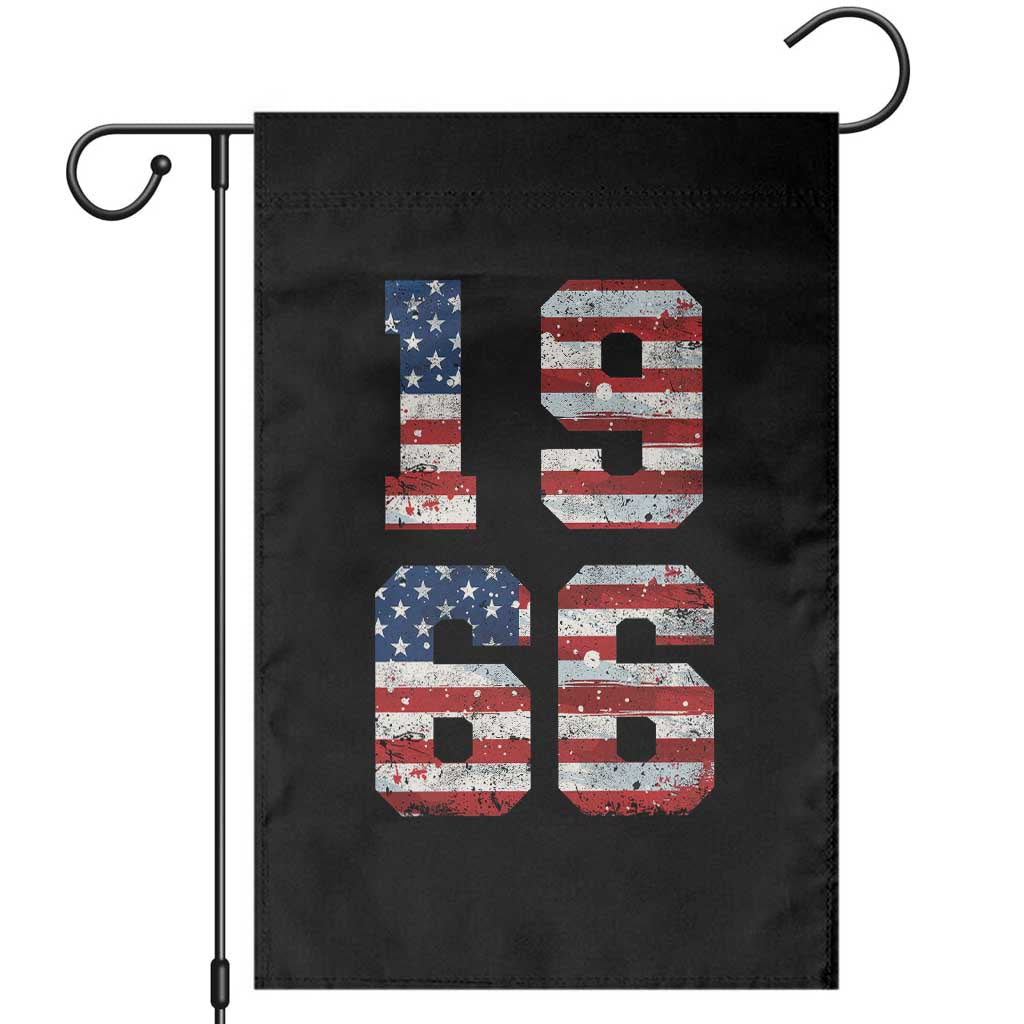 60th Birthday Vintage 1966 American Flag Garden Flag Gifts For Turning 60