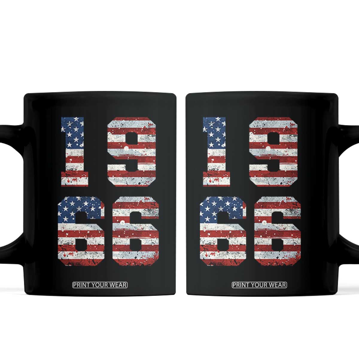 60th Birthday Vintage 1966 American Flag Coffee Mug Gifts For Turning 60