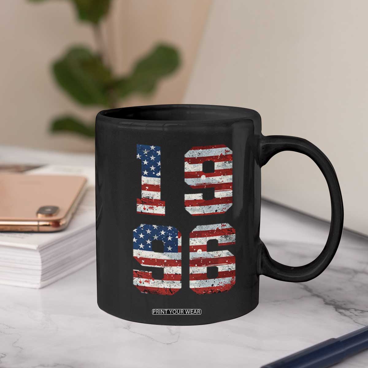 30th Birthday Vintage 1996 American Flag Coffee Mug Gifts For Turning 30