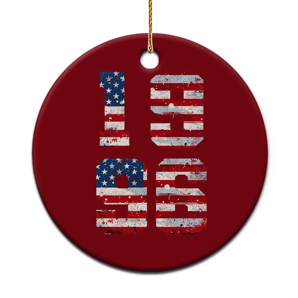 30th Birthday Vintage 1996 American Flag Ceramic Ornament Gifts For Turning 30