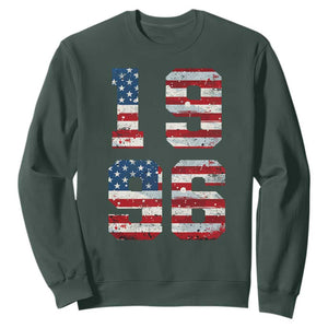30th Birthday Vintage 1996 American Flag Sweatshirt Gifts For Turning 30