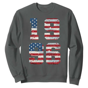30th Birthday Vintage 1996 American Flag Sweatshirt Gifts For Turning 30