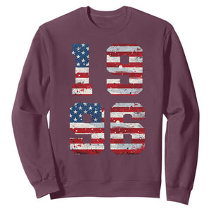 30th Birthday Vintage 1996 American Flag Sweatshirt Gifts For Turning 30