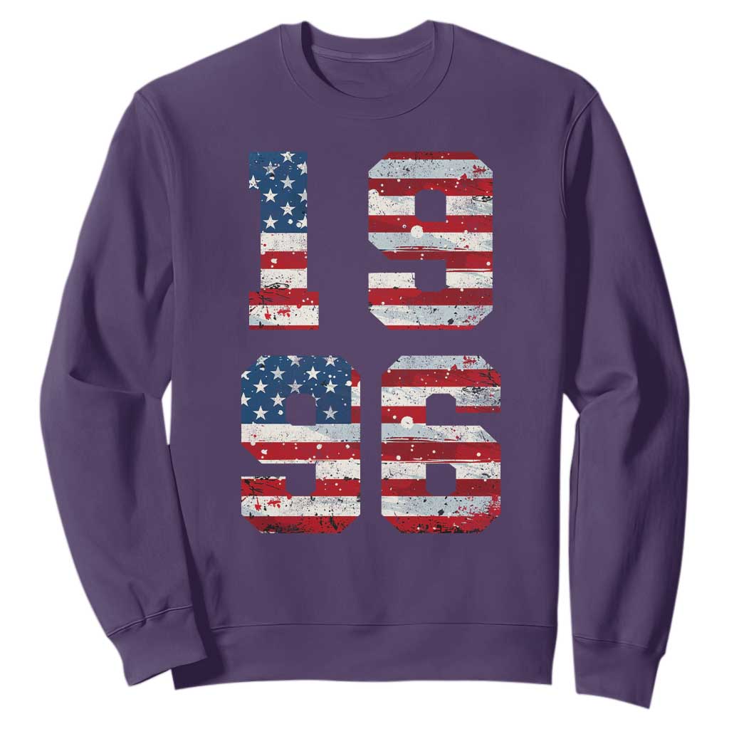 30th Birthday Vintage 1996 American Flag Sweatshirt Gifts For Turning 30