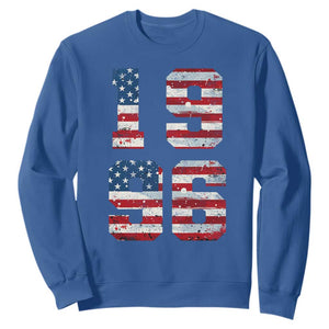 30th Birthday Vintage 1996 American Flag Sweatshirt Gifts For Turning 30