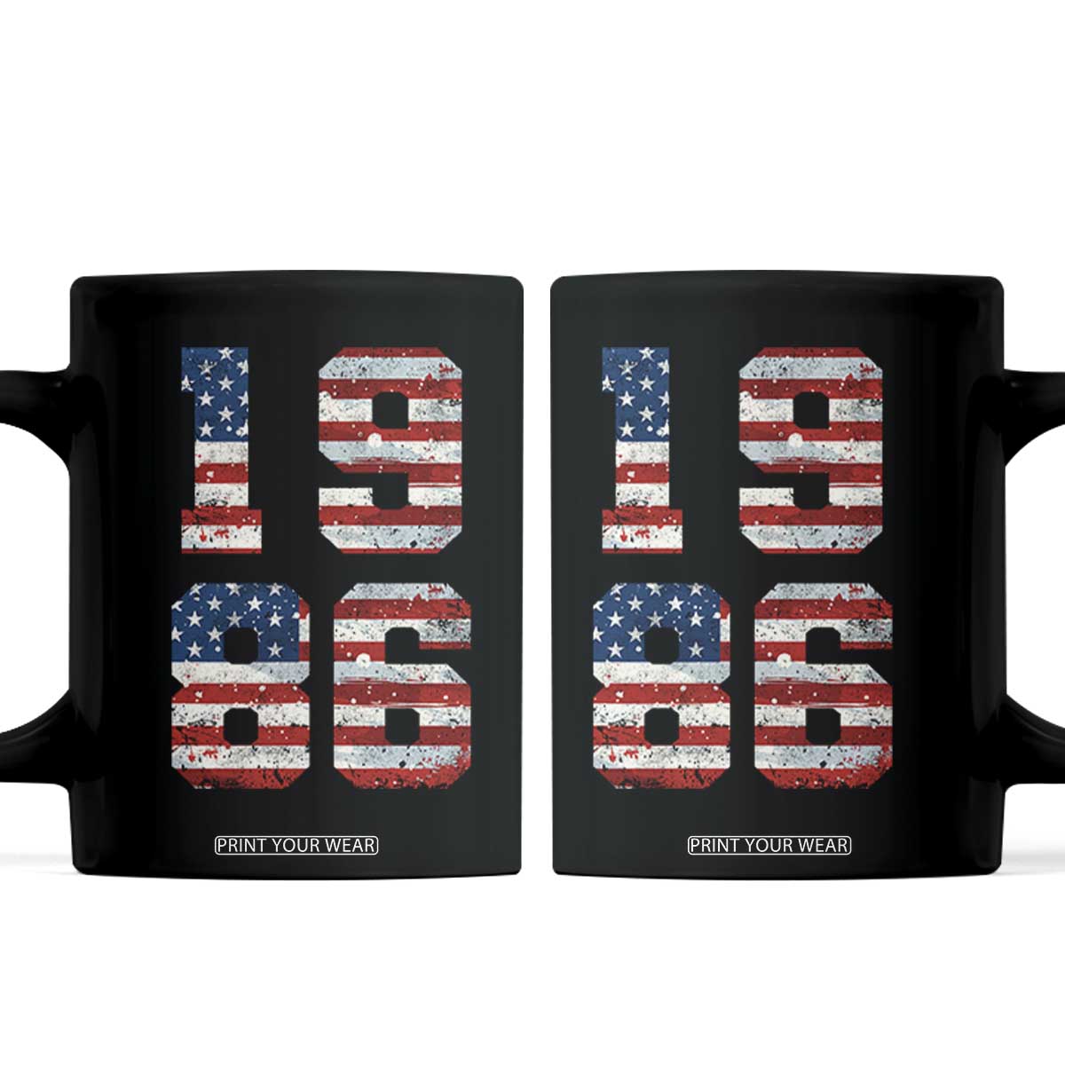 40th Birthday Vintage 1986 American Flag Coffee Mug Gifts For Turning 40