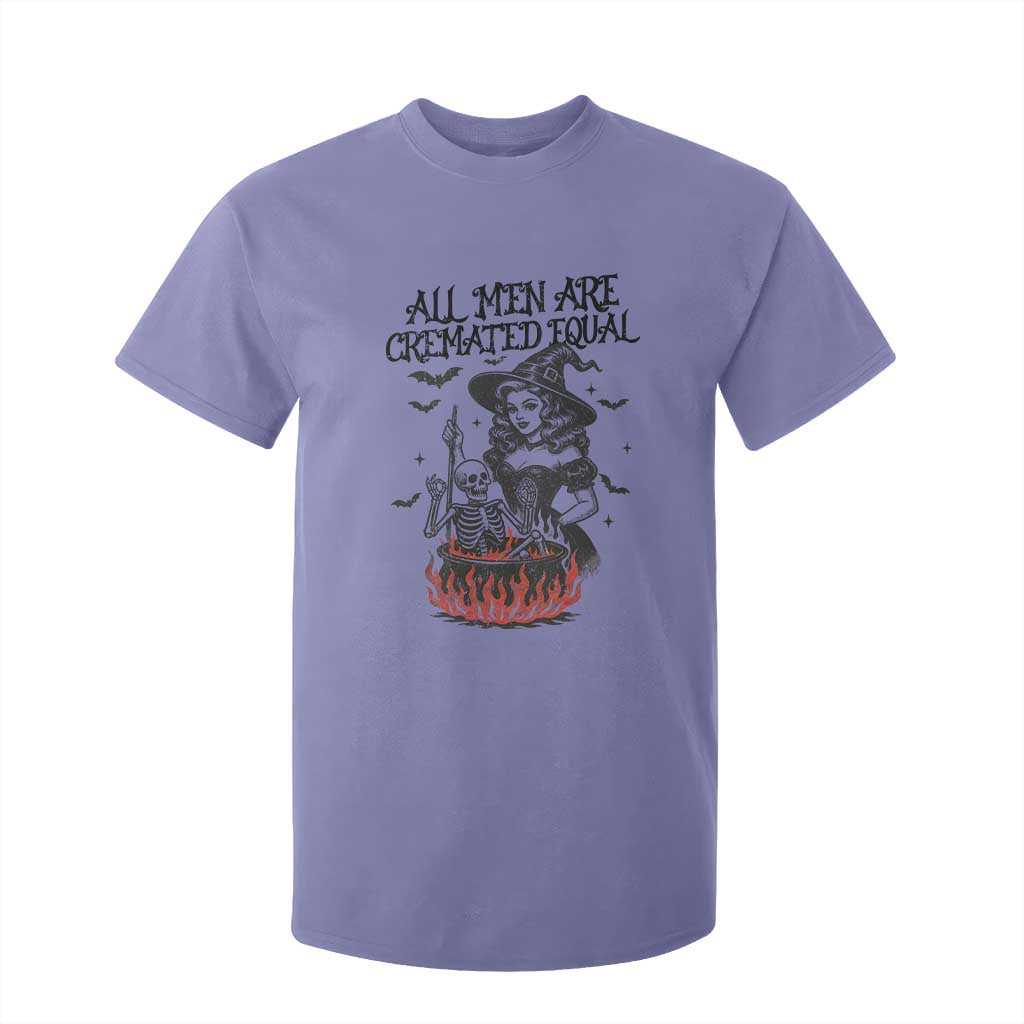 Witch All Men Are Cremated Equal T Shirt For Kid Feminist Halloween TS11 Violet Print Your Wear