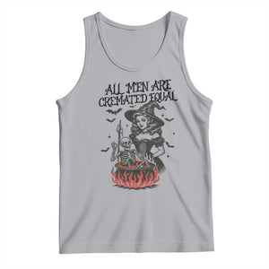 Witch All Men Are Cremated Equal Tank Top Feminist Halloween TS11 Athletic Heather Print Your Wear