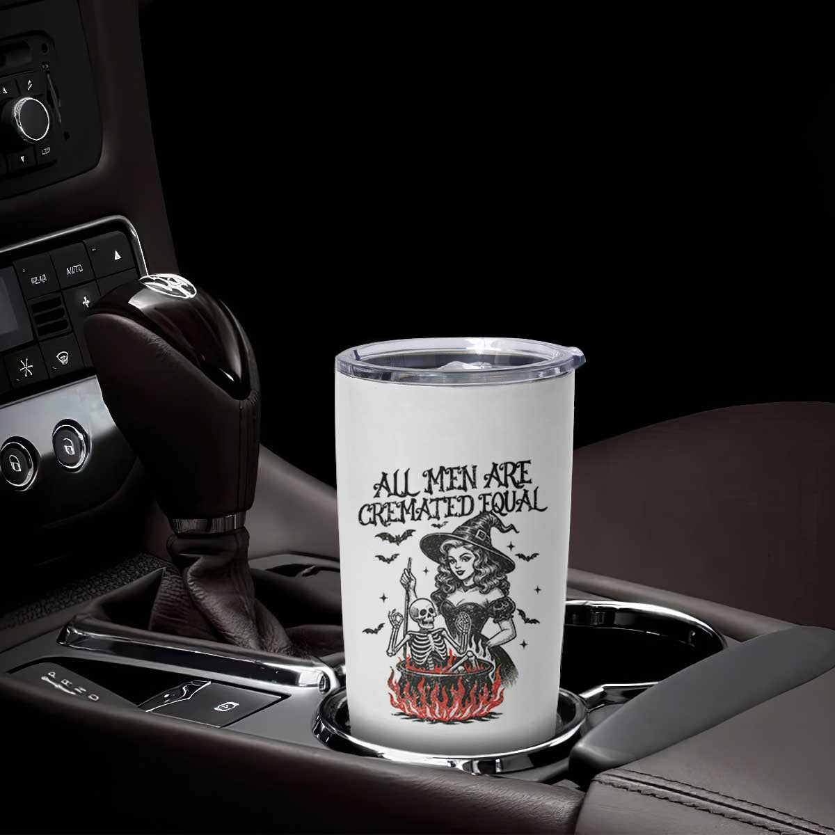 Witch All Men Are Cremated Equal Tumbler Cup Feminist Halloween TS11 Print Your Wear