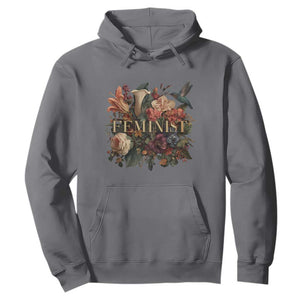 Pro Feminist Women's Rights Vintage Retro Flower Hoodie TS11 Charcoal Print Your Wear