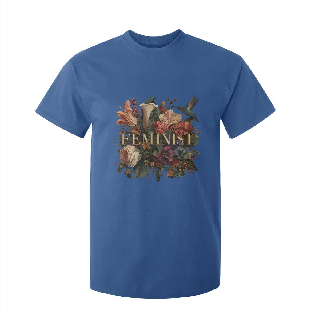 Pro Feminist Women's Rights Vintage Retro Flower T Shirt For Kid TS11 Royal Blue Print Your Wear