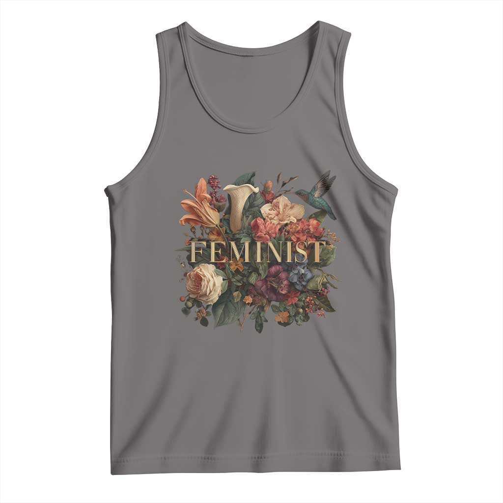 Pro Feminist Women's Rights Vintage Retro Flower Tank Top TS11 Deep Heather Print Your Wear