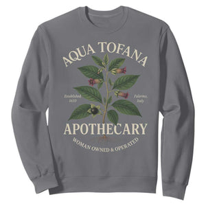 Aqua Tofana Funny Feminist Sweatshirt Woman Owned And Operated TS11 Charcoal Print Your Wear