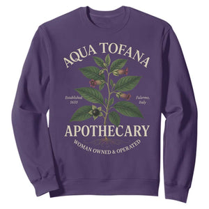 Aqua Tofana Funny Feminist Sweatshirt Woman Owned And Operated TS11 Purple Print Your Wear