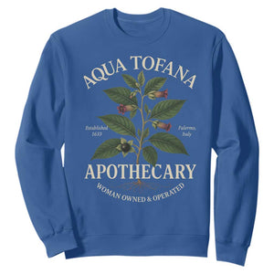 Aqua Tofana Funny Feminist Sweatshirt Woman Owned And Operated TS11 Royal Blue Print Your Wear