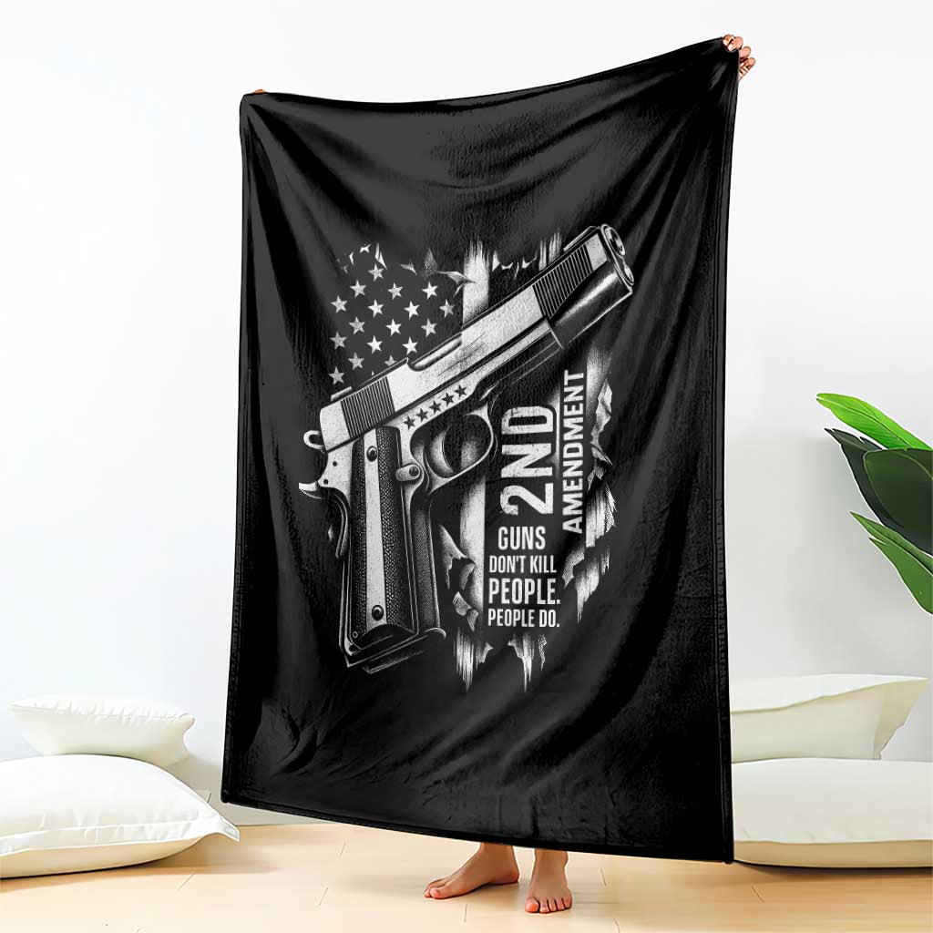 Guns Dont Kill People Do Throw Blanket 2nd Amendment American Flag TS11 Print Your Wear