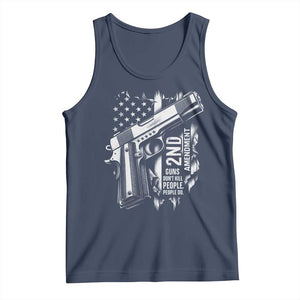 Guns Dont Kill People Do Tank Top 2nd Amendment American Flag TS11 Navy Print Your Wear