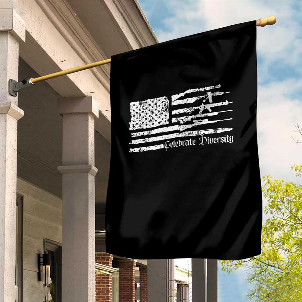 Funny Pro Gun Celebrate Diversity Garden Flag 2nd Amendment Vintage American Flag TS11 Print Your Wear