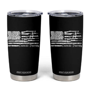 Funny Pro Gun Celebrate Diversity Tumbler Cup 2nd Amendment Vintage American Flag TS11 Black Print Your Wear