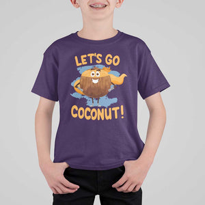 Funny Super Sommer Coconuts T Shirt For Kid Let's Go Coconut Hero TS11 Purple Print Your Wear