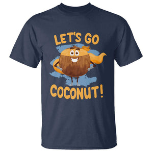 Funny Super Sommer Coconuts T Shirt Let's Go Coconut Hero TS11 Navy Print Your Wear