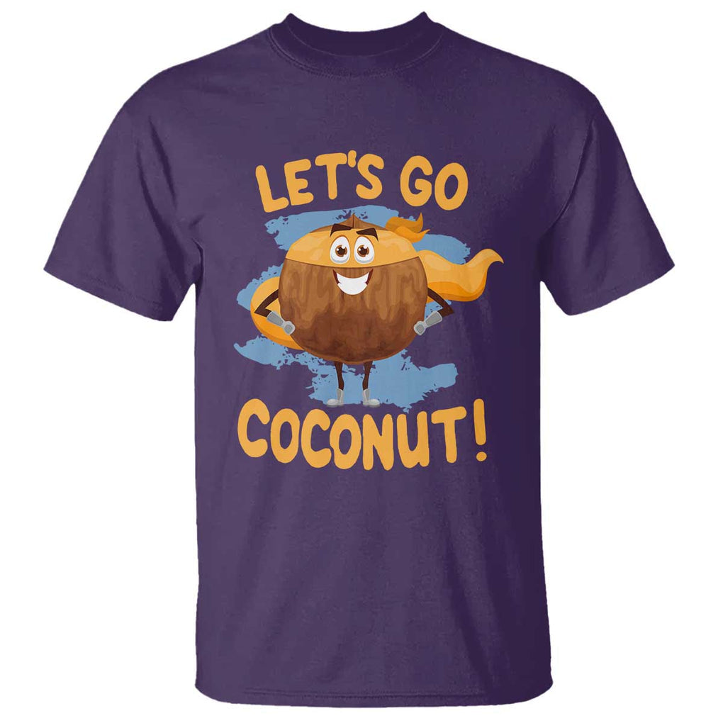 Funny Super Sommer Coconuts T Shirt Let's Go Coconut Hero TS11 Purple Print Your Wear