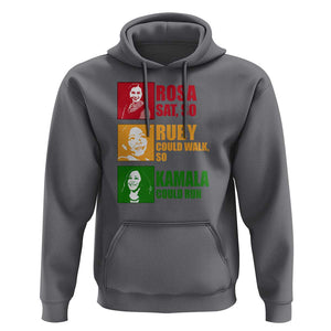 Harris 2024 Hoodie Rosa Sat So Ruby Could Walk So Kamala Could Run TS11 Charcoal Print Your Wear