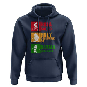 Harris 2024 Hoodie Rosa Sat So Ruby Could Walk So Kamala Could Run TS11 Navy Print Your Wear