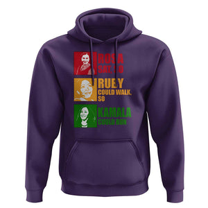 Harris 2024 Hoodie Rosa Sat So Ruby Could Walk So Kamala Could Run TS11 Purple Print Your Wear