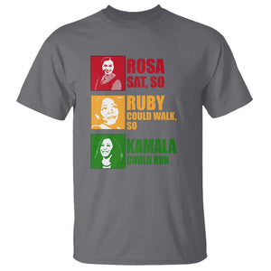 Harris 2024 T Shirt Rosa Sat So Ruby Could Walk So Kamala Could Run TS11 Charcoal Print Your Wear