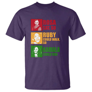 Harris 2024 T Shirt Rosa Sat So Ruby Could Walk So Kamala Could Run TS11 Purple Print Your Wear