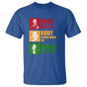 Harris 2024 T Shirt Rosa Sat So Ruby Could Walk So Kamala Could Run TS11 Royal Blue Print Your Wear