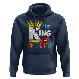 King Of Kindergarten Hoodie Back To School Crown Apple Pen Book TS11 Navy Print Your Wear
