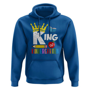 King Of Kindergarten Hoodie Back To School Crown Apple Pen Book TS11 Royal Blue Print Your Wear