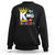 King Of Kindergarten Sweatshirt Back To School Crown Apple Pen Book TS11 Black Print Your Wear