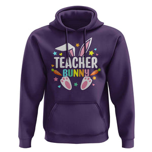 Teacher Bunny Hoodie Rabbit Ears Easter Day Carrot Star Heart TS11 Purple Print Your Wear