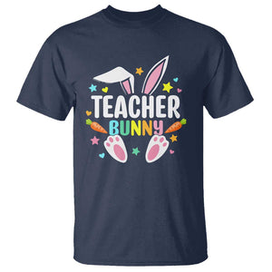 Teacher Bunny T Shirt Rabbit Ears Easter Day Carrot Star Heart TS11 Navy Print Your Wear