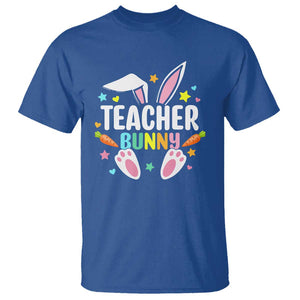 Teacher Bunny T Shirt Rabbit Ears Easter Day Carrot Star Heart TS11 Royal Blue Print Your Wear