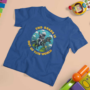 Funny Back To School Space T Shirt For Kid 1ST Grade Is Out Of This World Dinosaur Astronaut Planet TS11 Royal Blue Print Your Wear