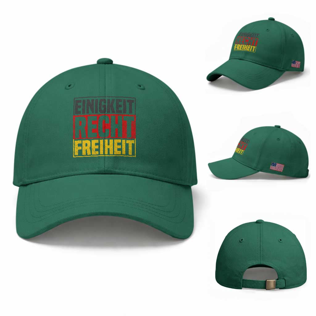 Proud Germany Baseball Cap Einigkeit Recht Freiheit German Flag TS11 Baseball Cap Universal Fit Irish Green Print Your Wear